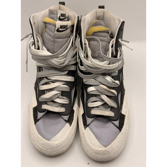 NIKE x SACAI Blazer Mid Black Grey Sneakers Sz 12 BV0072-002 main image 2